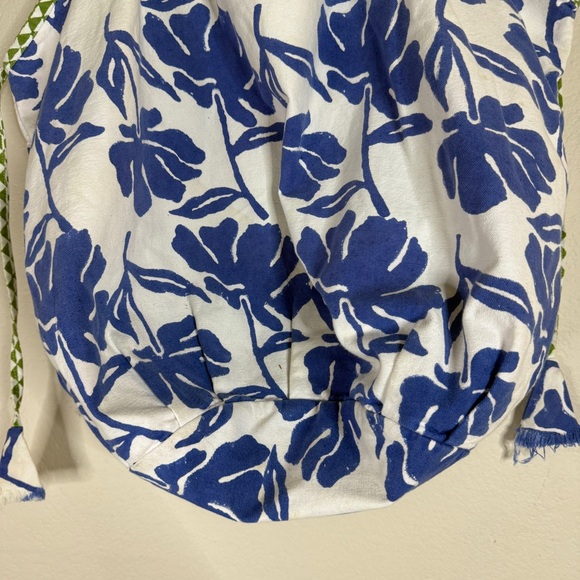 ROBERTA ROLLER RABBIT blue and white floral Bondi beach tote - Picture 3 of 10